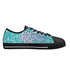 Axikronz 8T7 Canvas Low Top – Turquoise Mix Script | Hip - Hop Streetwear Shoes - Stykonz Graffiti Streetwear